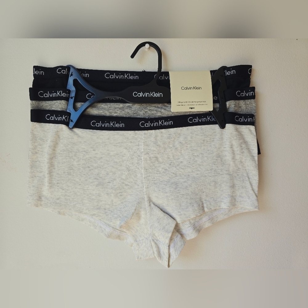 Calvin Klein 3 Pack Boyshorts Briefs Panties Underware Hipsters Size M